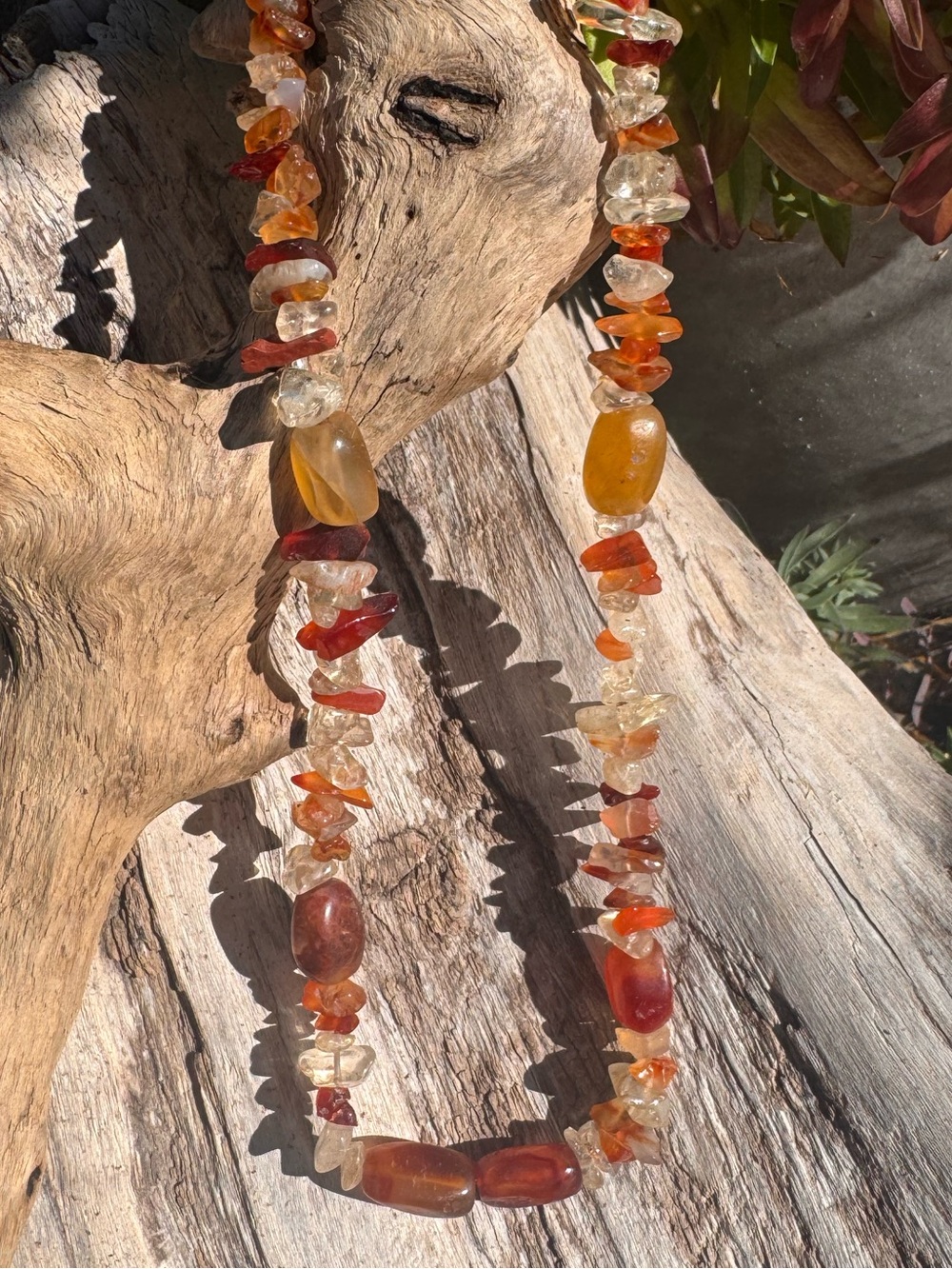Natural Amber Beaded Necklace